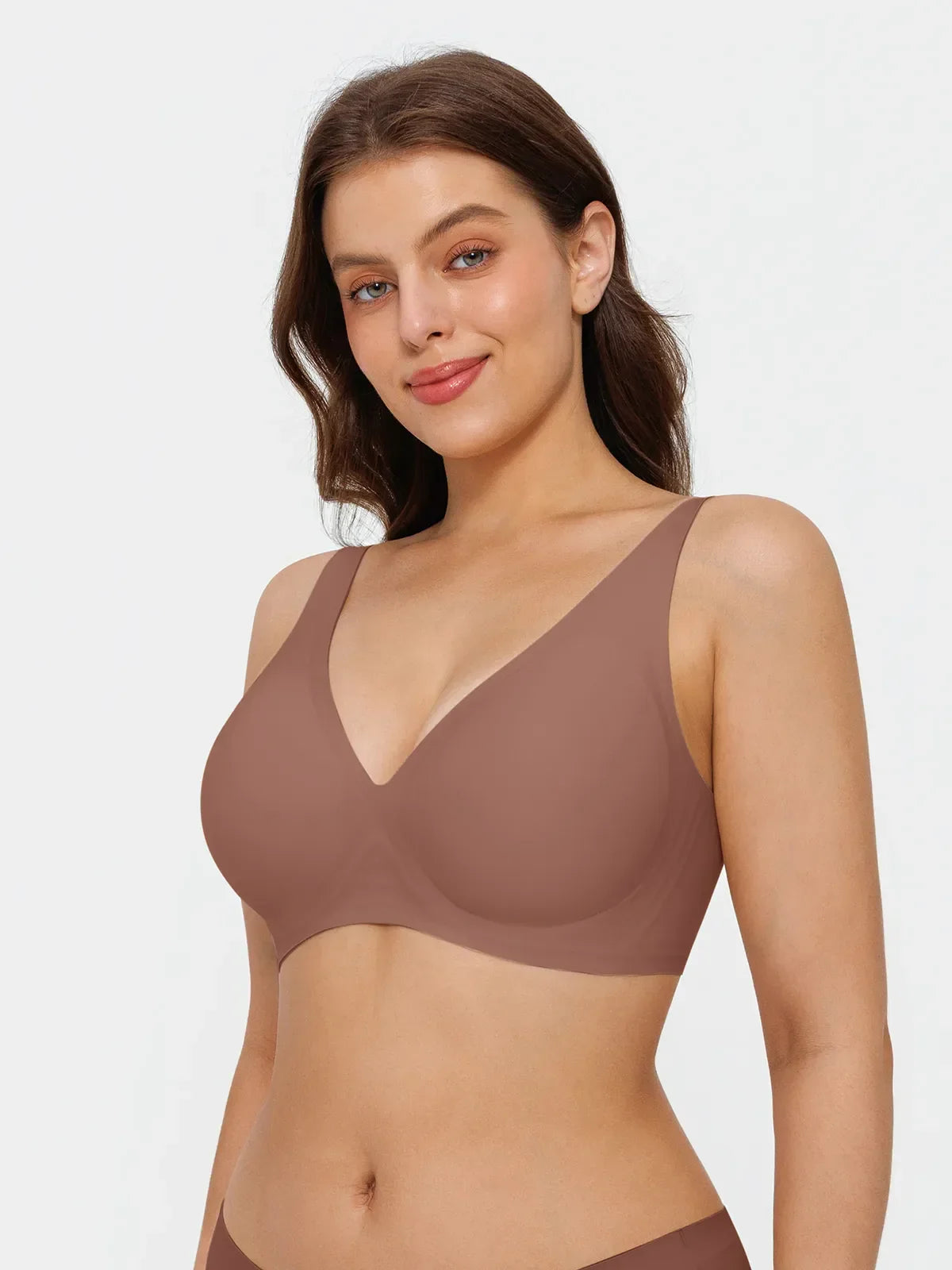 Seamless Wireless Jelly Comfort Plunge Bra