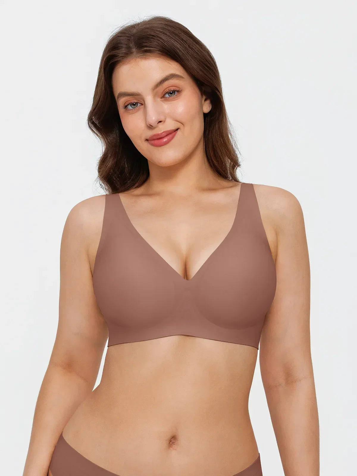 Seamless Wireless Jelly Comfort Plunge Bra