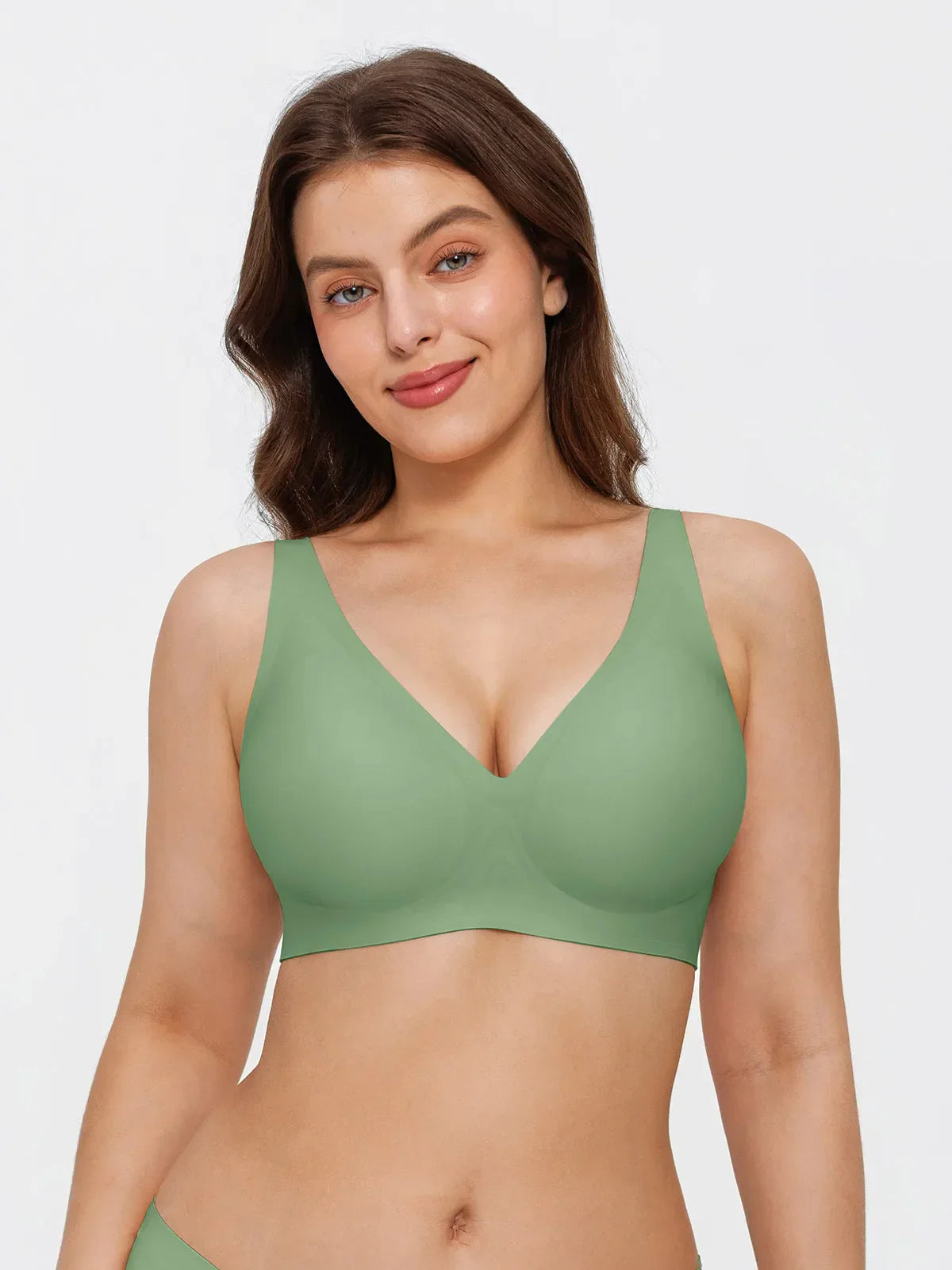 Seamless Wireless Jelly Comfort Plunge Bra