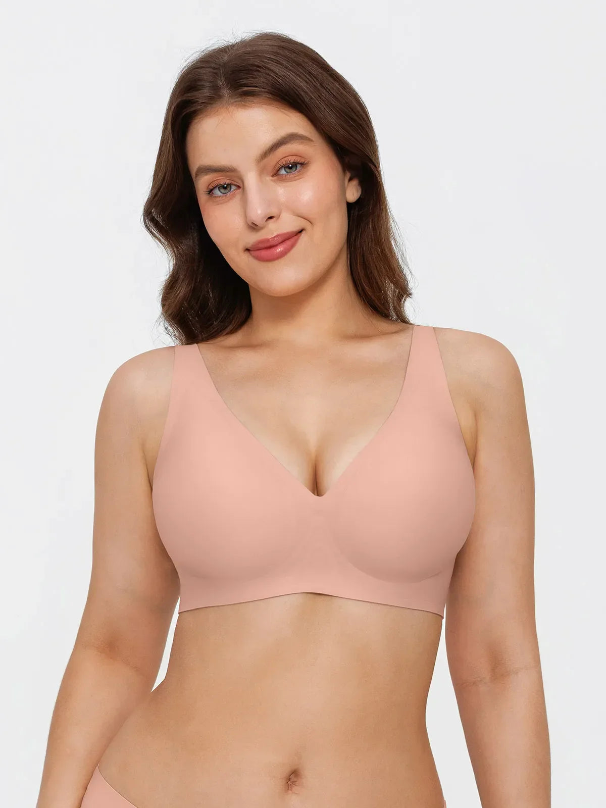 Seamless Wireless Jelly Comfort Plunge Bra