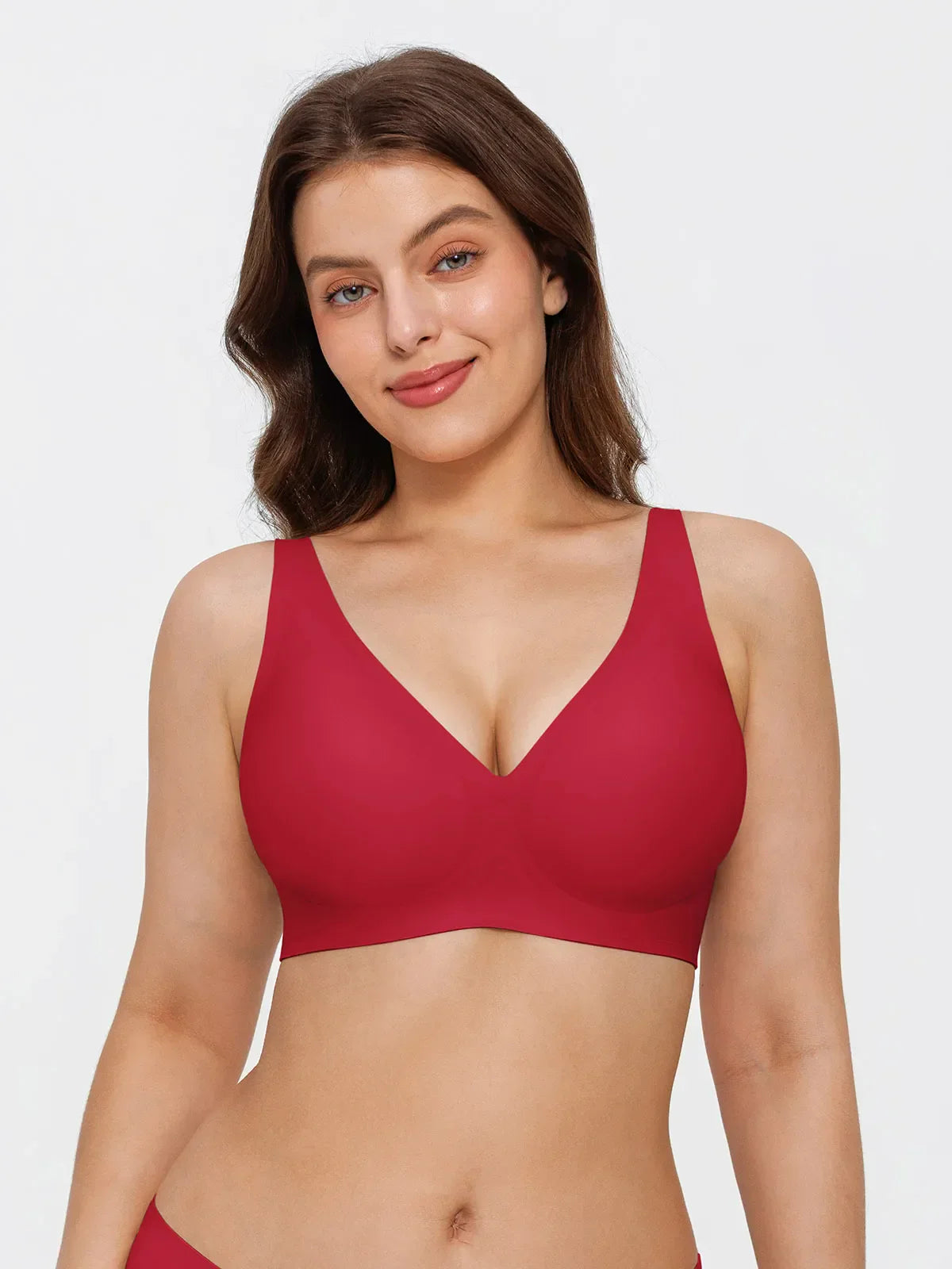 Seamless Wireless Jelly Comfort Plunge Bra