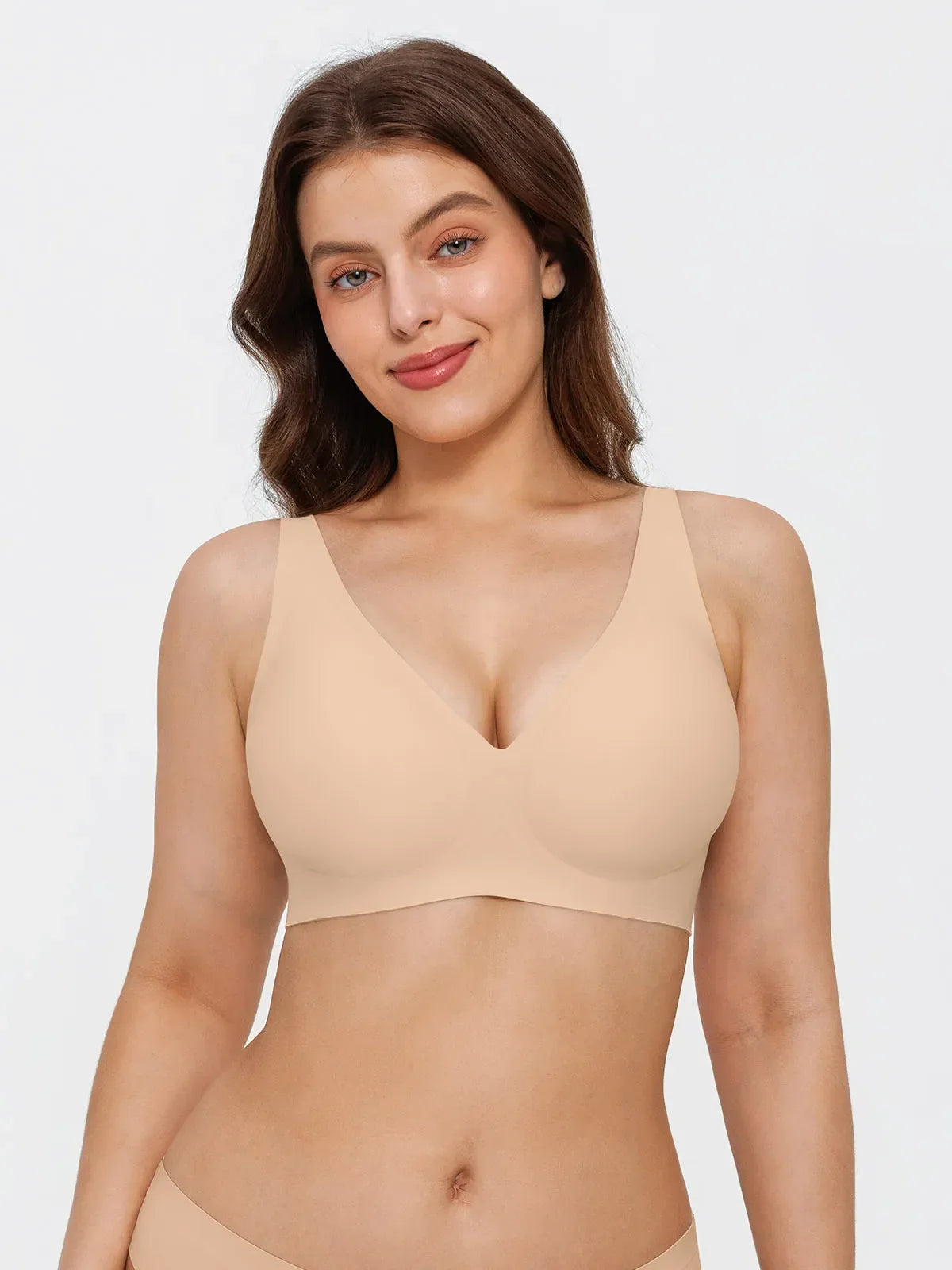 Seamless Wireless Jelly Comfort Plunge Bra