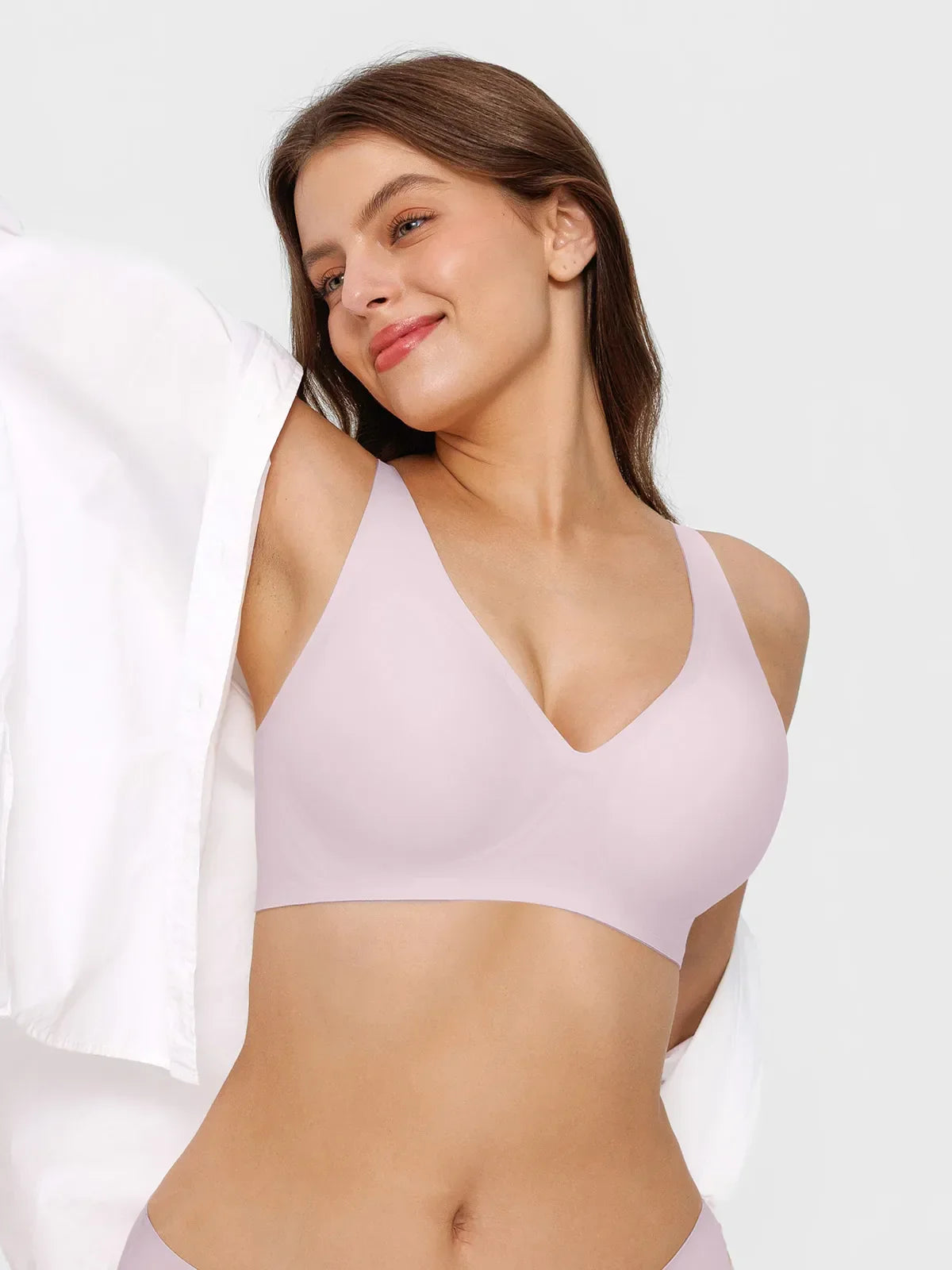 Seamless Wireless Jelly Leopard Contour Minimizer Support Bra