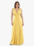 Shapewear Deep V-Neck Front Slit Goddess Maxi Dress