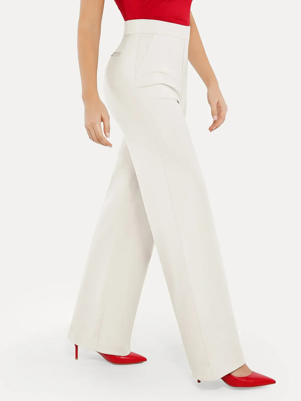 Shapewear Executive High Waisted Wide-Leg Ponte Pants