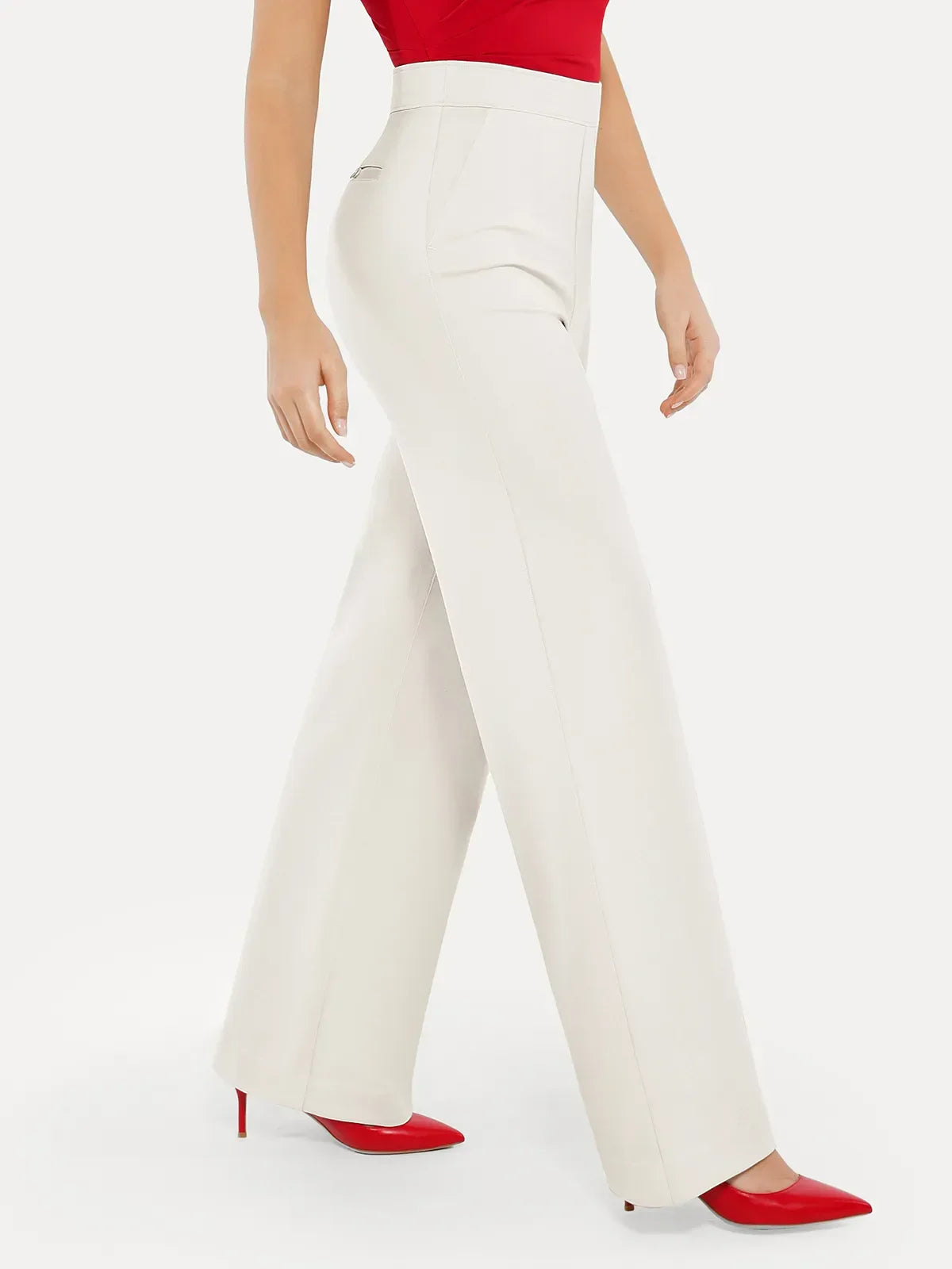 Shapewear Executive High Waisted Wide-Leg Ponte Pants