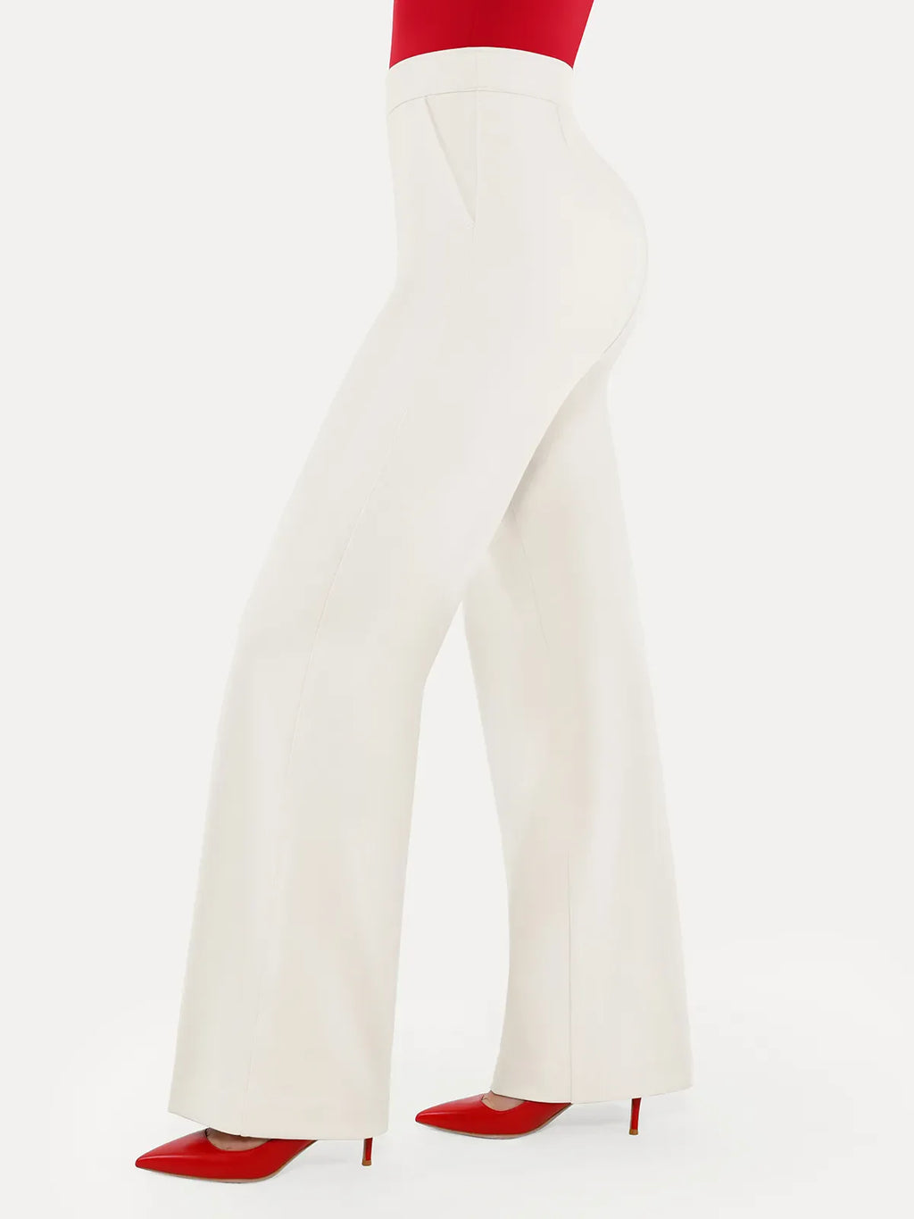 Shapewear Executive High Waisted Wide-Leg Ponte Pants