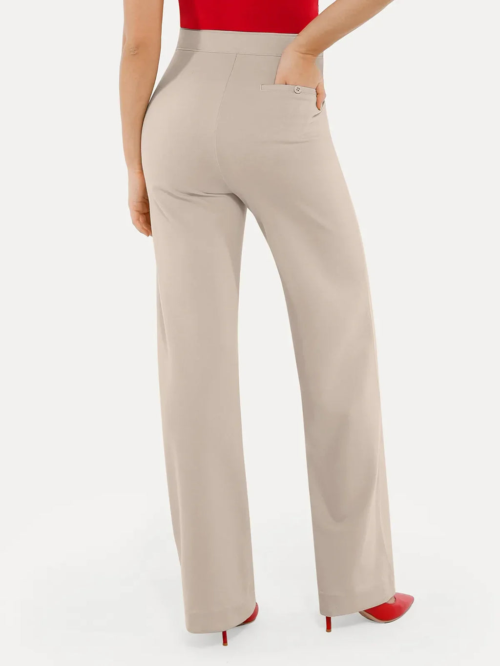 Shapewear Executive High Waisted Wide-Leg Ponte Pants