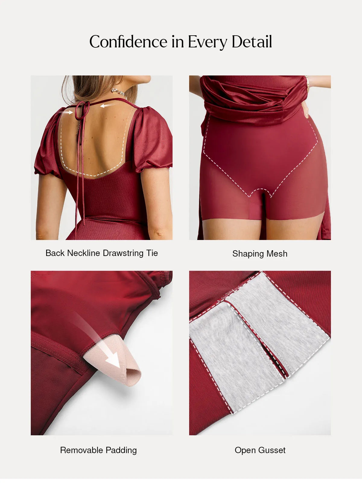 Square Neck Slimming Sculpting Maxi Dress with Sleeves
