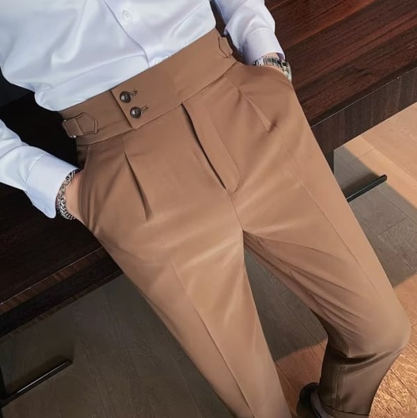 Solid Color Straight Casual Trousers