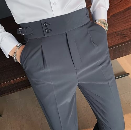 Solid Color Straight Casual Trousers