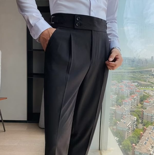 Solid Color Straight Casual Trousers