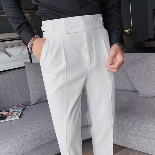 Solid Color Straight Casual Trousers