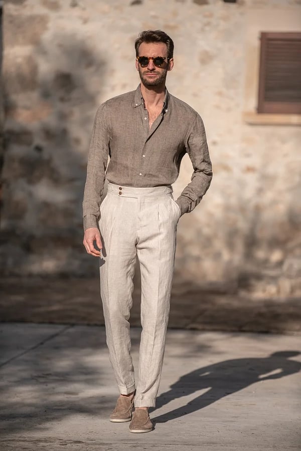 Solid Color Straight Casual Trousers