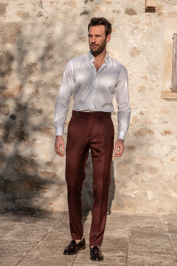 Solid Color Straight Casual Trousers