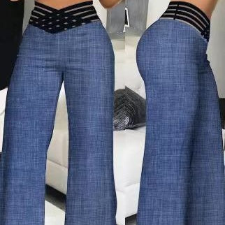 casual High-Waisted Wide-Leg Pants