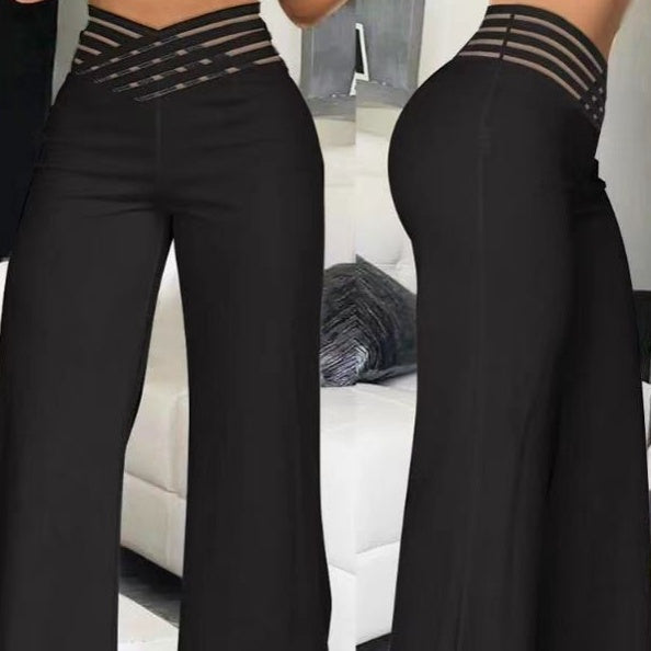 casual High-Waisted Wide-Leg Pants