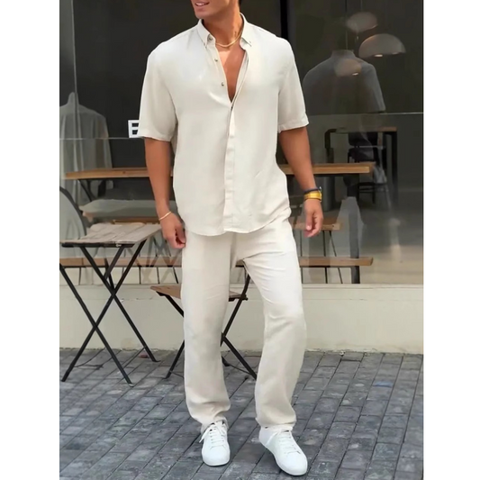 Solid Lapel 2-Piece Set
