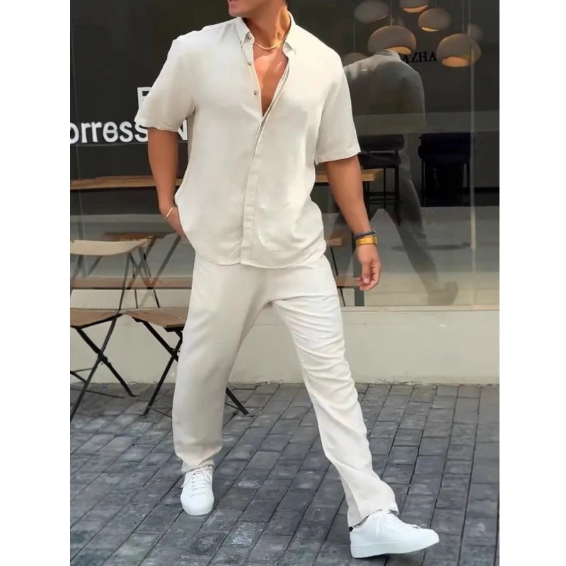 Solid Lapel 2-Piece Set