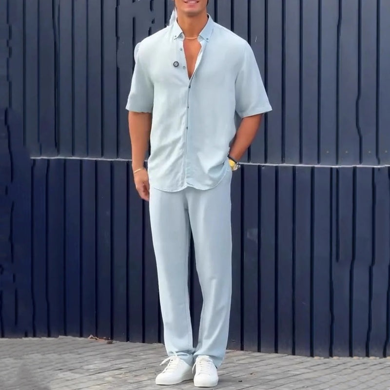 Solid Lapel 2-Piece Set