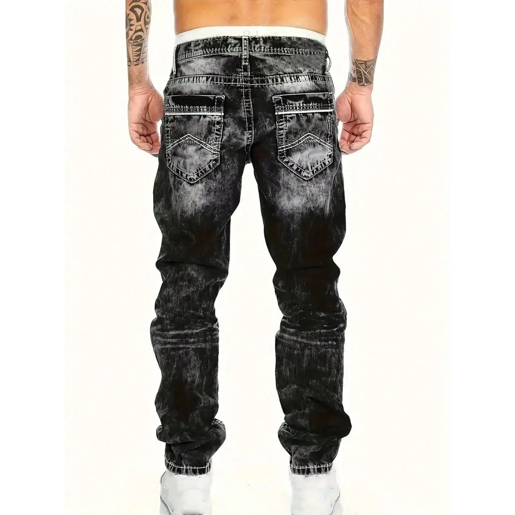 Men's Fashion Creative Stretch Denim Jeans