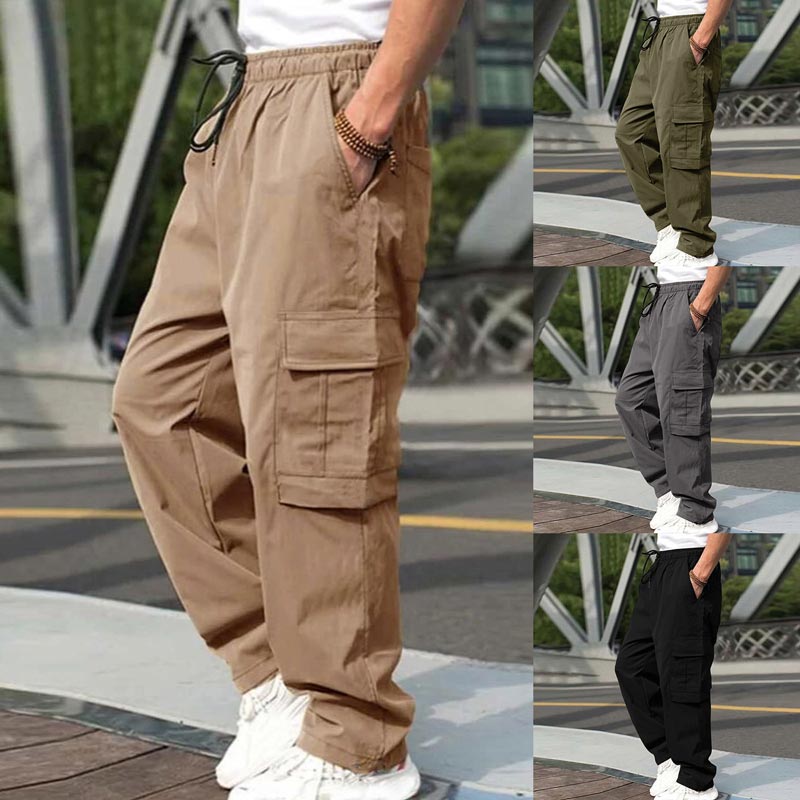 Loose Fit Casual Pants with Multiple Pockets