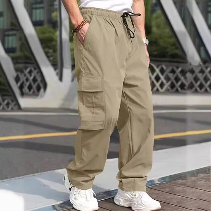 Loose Fit Casual Pants with Multiple Pockets