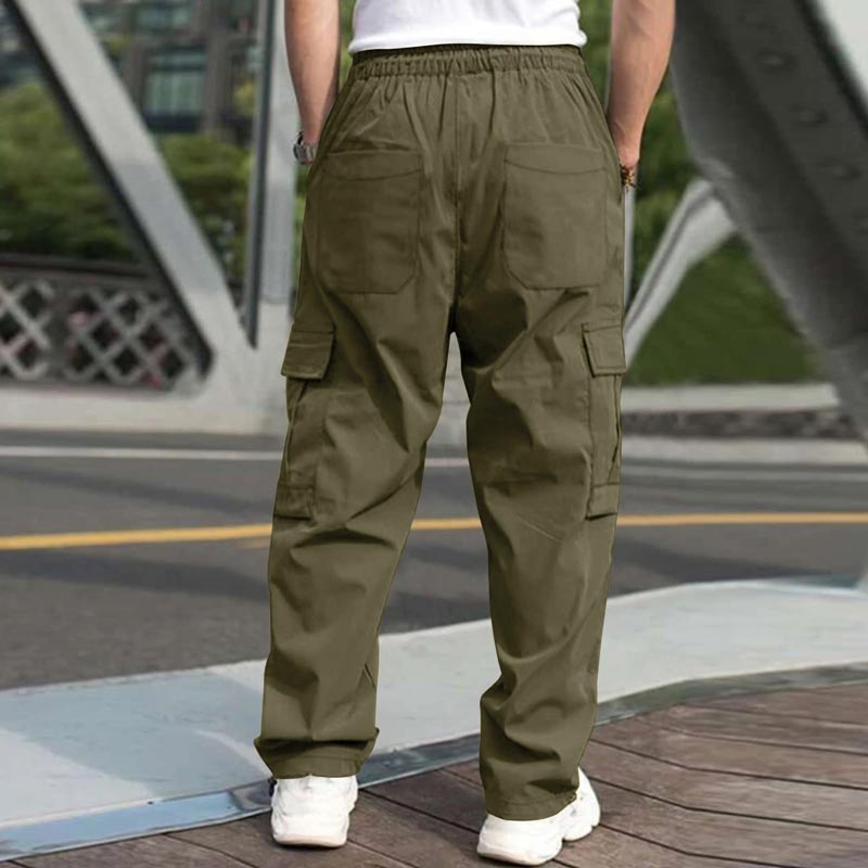 Loose Fit Casual Pants with Multiple Pockets