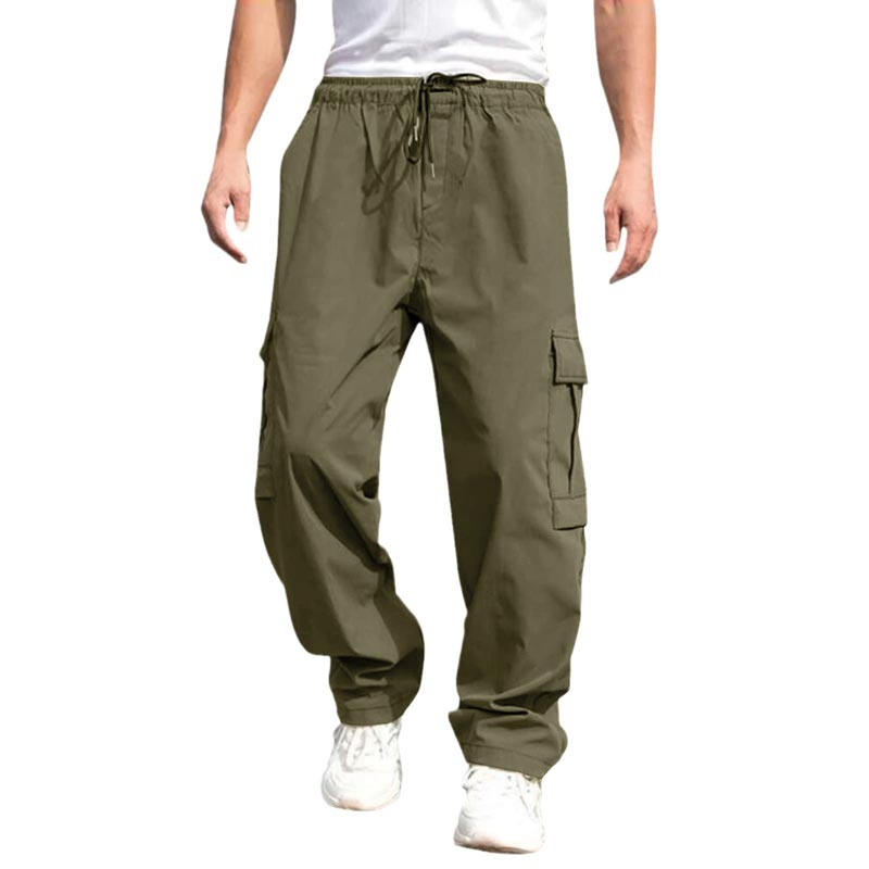 Loose Fit Casual Pants with Multiple Pockets