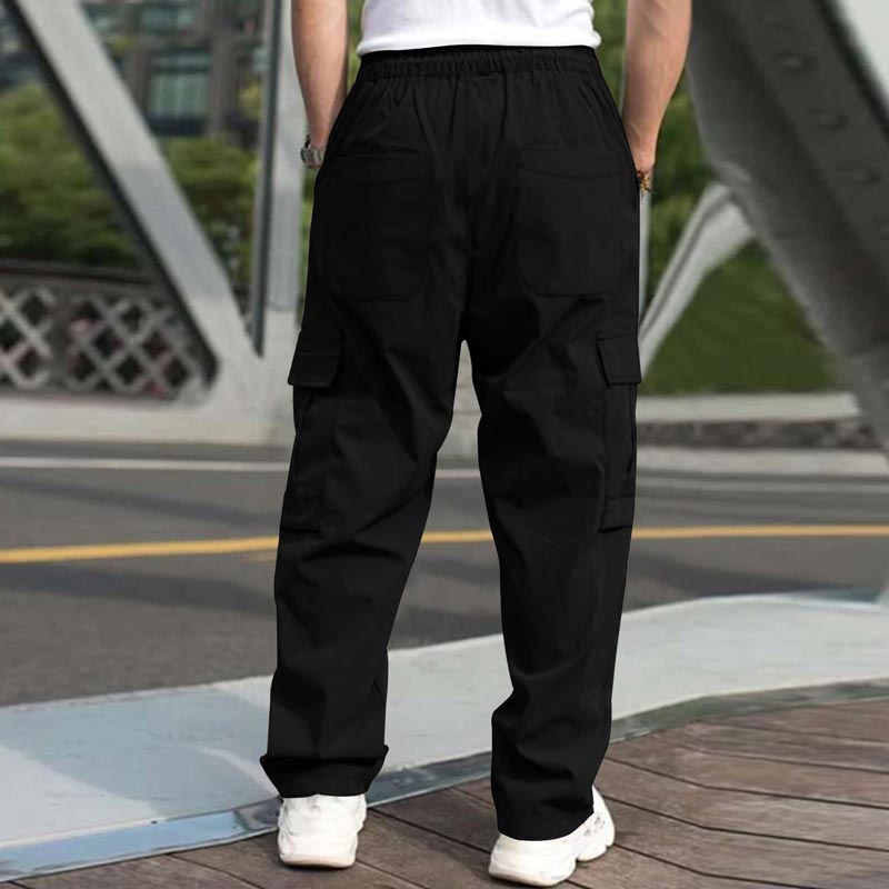 Loose Fit Casual Pants with Multiple Pockets
