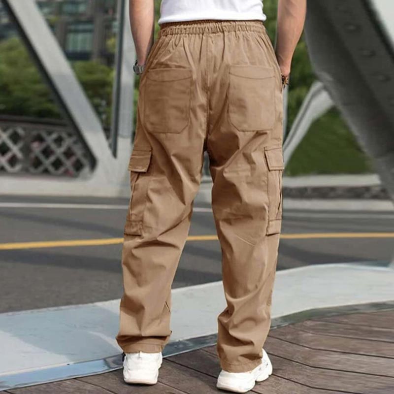 Loose Fit Casual Pants with Multiple Pockets