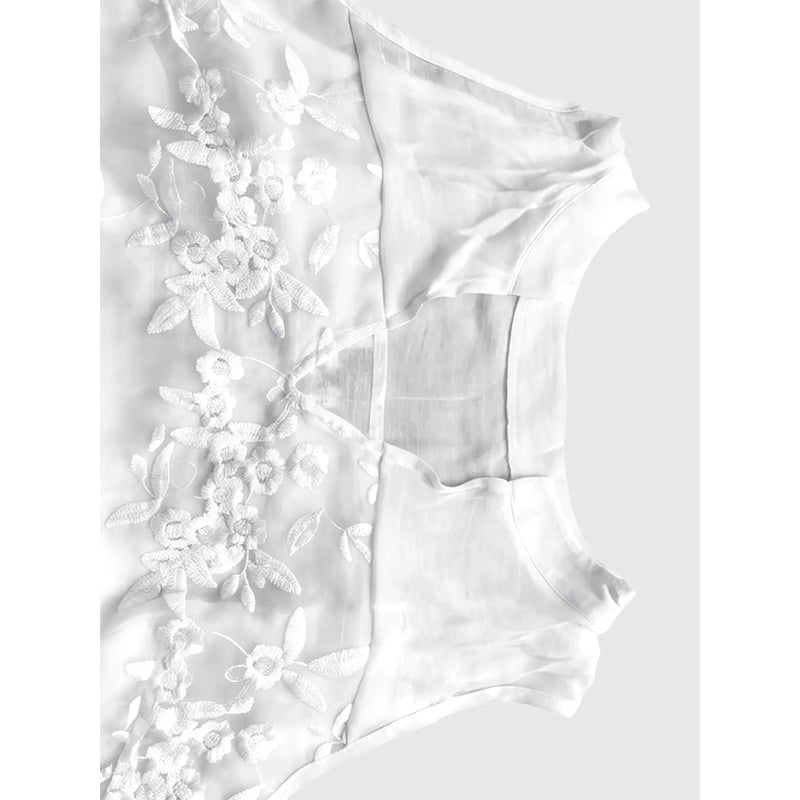 Women’s Floral Lace Sleeveless Shirt