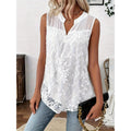 Women’s Floral Lace Sleeveless Shirt
