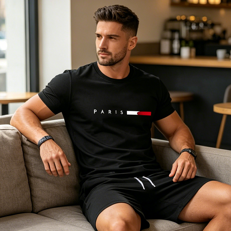 Men’s Printed 2-Piece Set