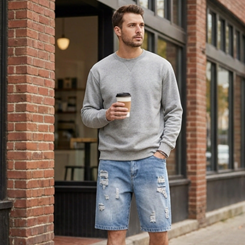 Ripped Distressed Denim Shorts
