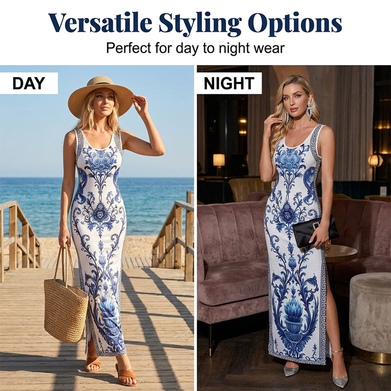 Melissa Classic Floral Print Maxi Dress