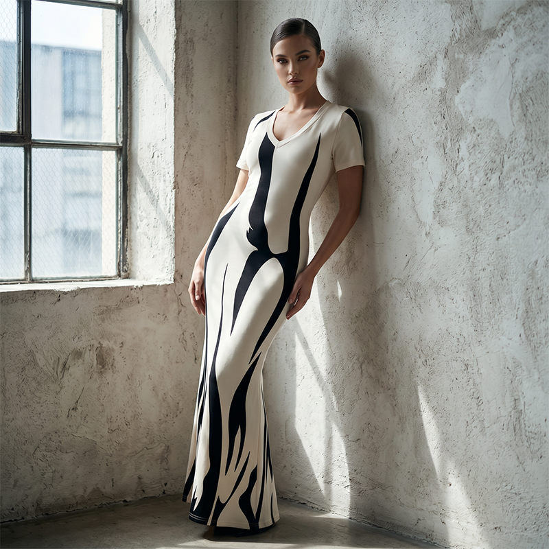 Sexy Curve‑Enhancing Ruched Dress‑Stretchy