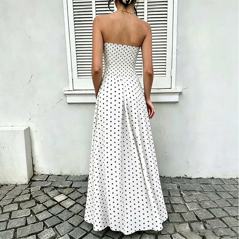 Women's Off-Shoulder Polka Dot Dress