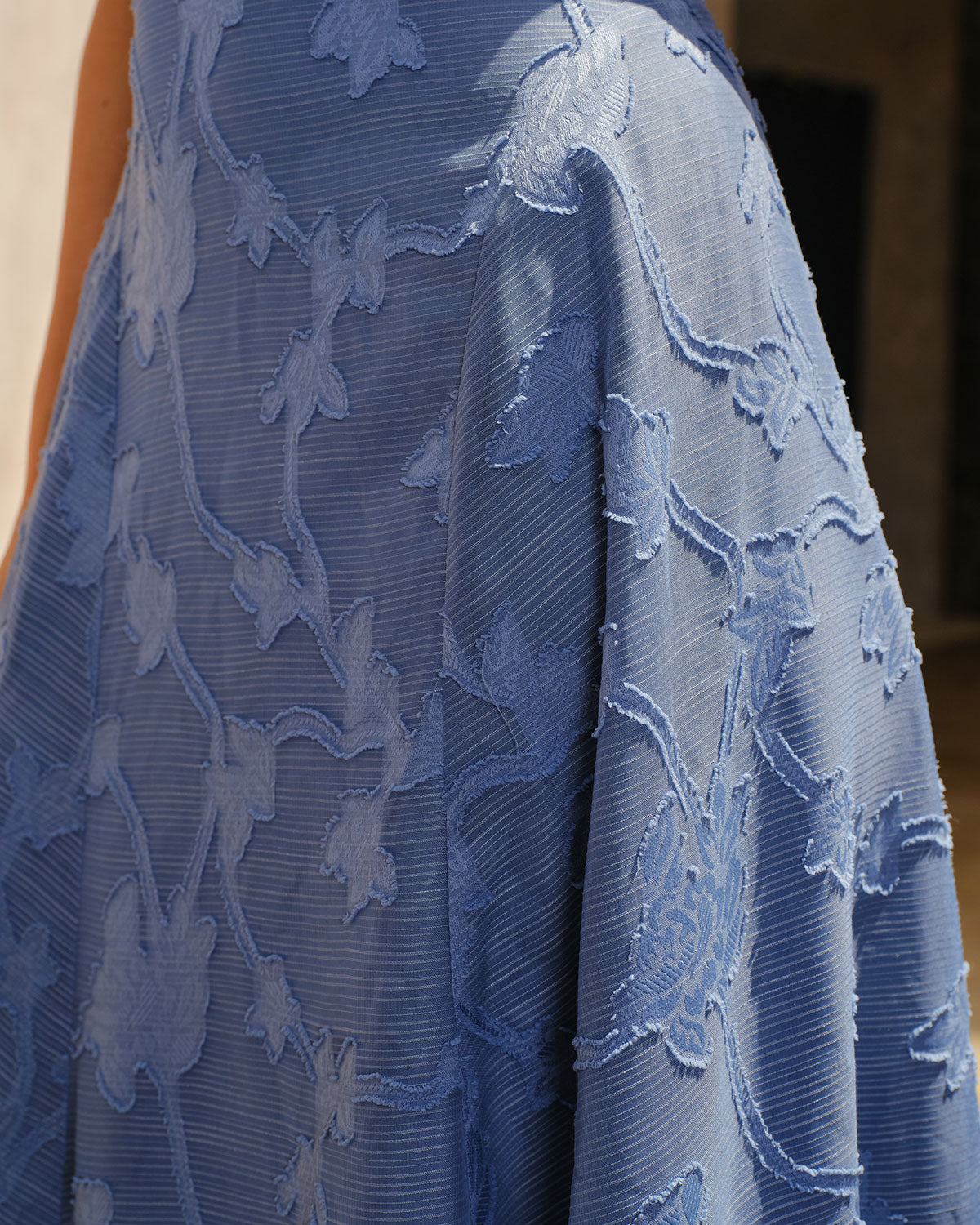 The Vittore Blue Jacquard Dress