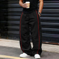 Vintage Streetwear Retro Side-Stripe Wide-Leg Trousers